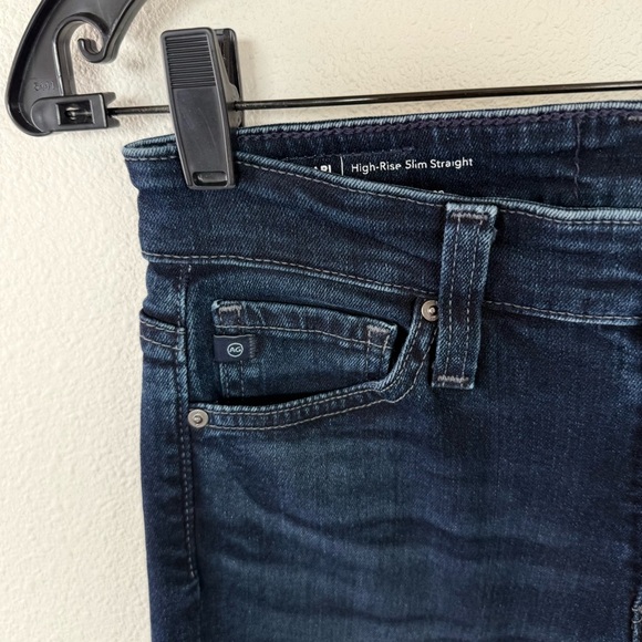 AG Mari Slim Straight Leg Jeans Plaza Denim Dark Blue Casual Women’s Size 24 - Picture 7 of 14